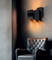czarny kinkiet WALL 356 ciepłe źródło światła Luminex