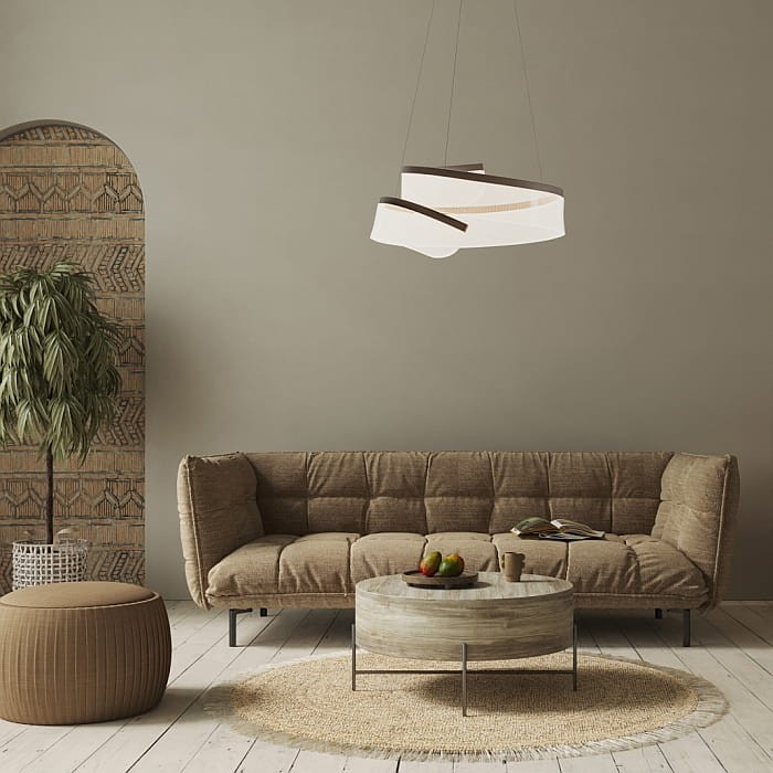 nowoczesny żyrandol LED do salonu RUSTIN Italux PND-58728