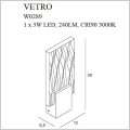 Vetro kinkiet LED 3000K Maxlight W0289