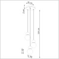 lampa wisząca wysokość 124 cm PEKKA 3P Sollux SL.1391