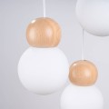 lampa wisząca połączenie drewna i szkła PEKKA 3P Sollux SL.1391