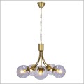 złoty żyrandol pięć szklanych kloszy Candellux  DANI 35-79275
