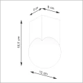 lampa sufitowa lub kinkiet 12x12x19 cm Sollux SOLIS SL.1407