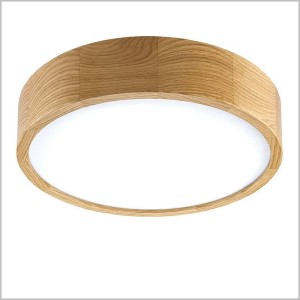 EVELINE MODERN plafon drewniany dąb naturalny szkło piaskowane różne wielkości Lamkur