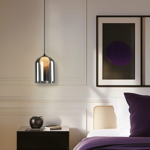 KLEA szklana lampa wisząca dymiony klosz 1xG9 Candellux