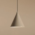 minimalistyczna beżowa lampa wisząca FORM BEIGE Aldex 1108G17