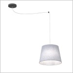 ASCOT 1 lampa wisząca z dużym abażurem szary i beż Emibig