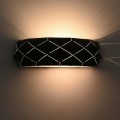 czarny kinkiet 1 x E27 glamour Light Prestige Reus LP-8069/1W BK