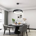 czarna lampa do jadalni REUS Light Prestige LP-8069/1P LED BK