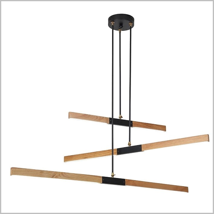 minimalistyczna lampa wisząca z drewna LUGANO Light Prestige LP-2828-3P