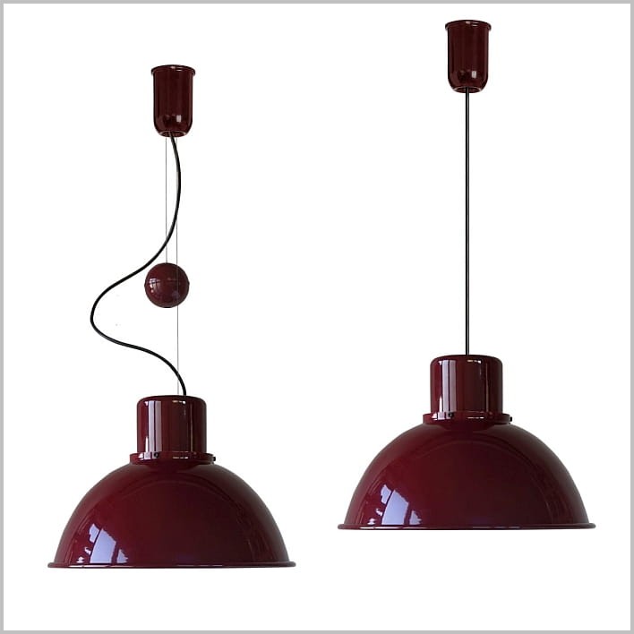 lampy wiszące TAR Reflex Maxi w kolorze burgundowym