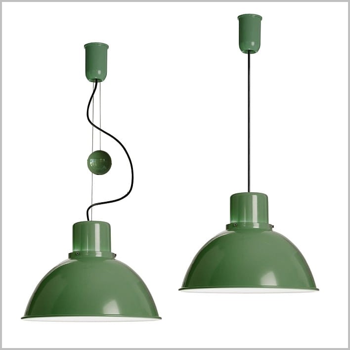zielone metalowe lampy wiszące TAR Reflex Maxi Green