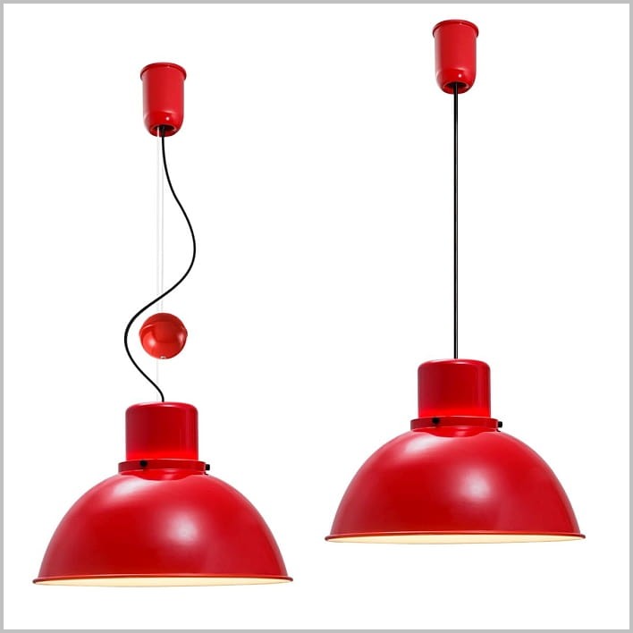 czerwone lampy wiszące TAR Reflex Maxi RED