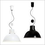 Reflex Maxi biała lub czarna lampa wisząca z obciążnikiem kulowym 1xE27 TAR