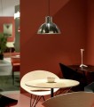 minimalistyczna stalowa lampa wisząca TAR Reflex Maxi Steel