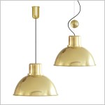 Reflex Maxi Brass lampa wisząca do kuchni klosz półkula 35cm mosiądz 1xE27 Tar