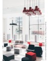 czerwone minimalistyczne lampy wiszące do kuchni TAR Reflex Mini Red