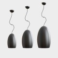 czarne lampy wiszące Kokon różne wielkości TAR Cocco Black