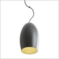 czarna lampa wisząca złote wnętrze Kokon TAR Cocco Black/Gold