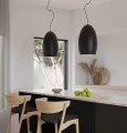 czarne lampy wiszące do kuchni Kokon TAR Cocco Black