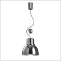 Srebrna lampa wisząca z obciążnikiem kulowym Reflex Mini Steel Reg TAR