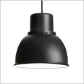 czarna matowa industrialana lampa wisząca TAR Reflex Mini Black Strukt