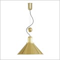 industrialna mosiężna lampa wisząca z obciążnikiem kulowym Reflex Stożek Brass TAR