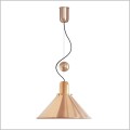 miedziana lampa wisząca z obciążnikiem kulowym TAR Reflex Cone Copper Reg