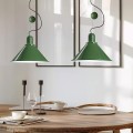 zielone lampy wiszące do kuchni nad stół TAR Reflex Stozek GREEN
