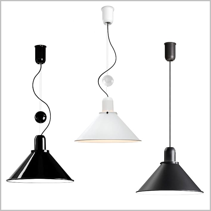 TAR Reflex Cone Black/White lampy wiszące do wnętrz loftowych