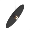 czarna lampa wisząca ruchomy talerz 60 cm Kaja BURGAS K-5458