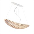 designerska lampa LED ze sklejki lotniczej TAR Zeppelin góra-dół