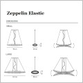 Tar Zeppelin Elastic ruchoma lampa wisząca ze sklejki drewnianej lotniczej 2xE27 wymiary