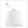 złota regulowana lampa wisząca z białym abażurem ZAKYNTOS PLUS Argon 4895