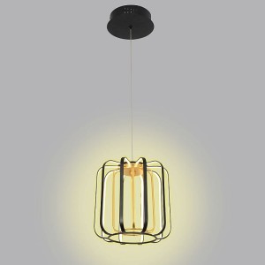 XARA 22 cm czarno złota nowoczesna lampa wisząca LED ściemnialna Aviano