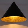 czarna lampa wisząca 77 cm złote wnętrze Sigma Vesuvio-L-41040
