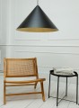 czarna lampa wisząca w kształcie stożka Vesuvio M Sigma  41038