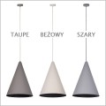 szare lampy wiszące średnica 35 cm Sigma Vesuvio S