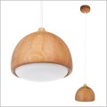 drewniana lampa 17 cm biały przewód tekstylny ACORN I Hellux 8550132