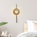 designerski złoty kinkiet szkło bursztynowe PLATO Light Prestige LP-0301/1W AM