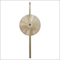 designerski złoty kinkiet szkło bursztynowe PLATO Light Prestige LP-0301/1W AM