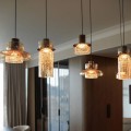 szklana lampy wiszące LED do salonu SIGNATURE AMBER MAXlight