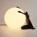 kobieta obekmująca świecącą kulę WOMAN 1 Step into Design ST-6020-A  Black