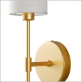 kinkiet złoto półpołysk biały abażur DARLING Step into Design ST-9501W GOLD