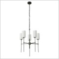 czarny żyrandol z białymi abażurami DARLING Step into Design ST-9501-5 BLACK