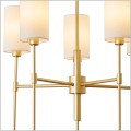 złoty żyrandol z białymi abażurami DARLING Step into Design ST-9501-5 GOLD