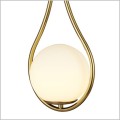 złoty kinkiet z białym kloszem DROP Step into Design ST-F079 gold