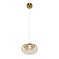 lampa wisząca z miodowego szkła VASO 2 AMBER Milagro ML1399