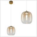 lampa wisząca z miodowego szkła VASO 1 AMBER Milagro ML1402