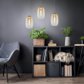 lampy wiszące szkło miodowe VASO 3 AMBER Milagro ML1405
